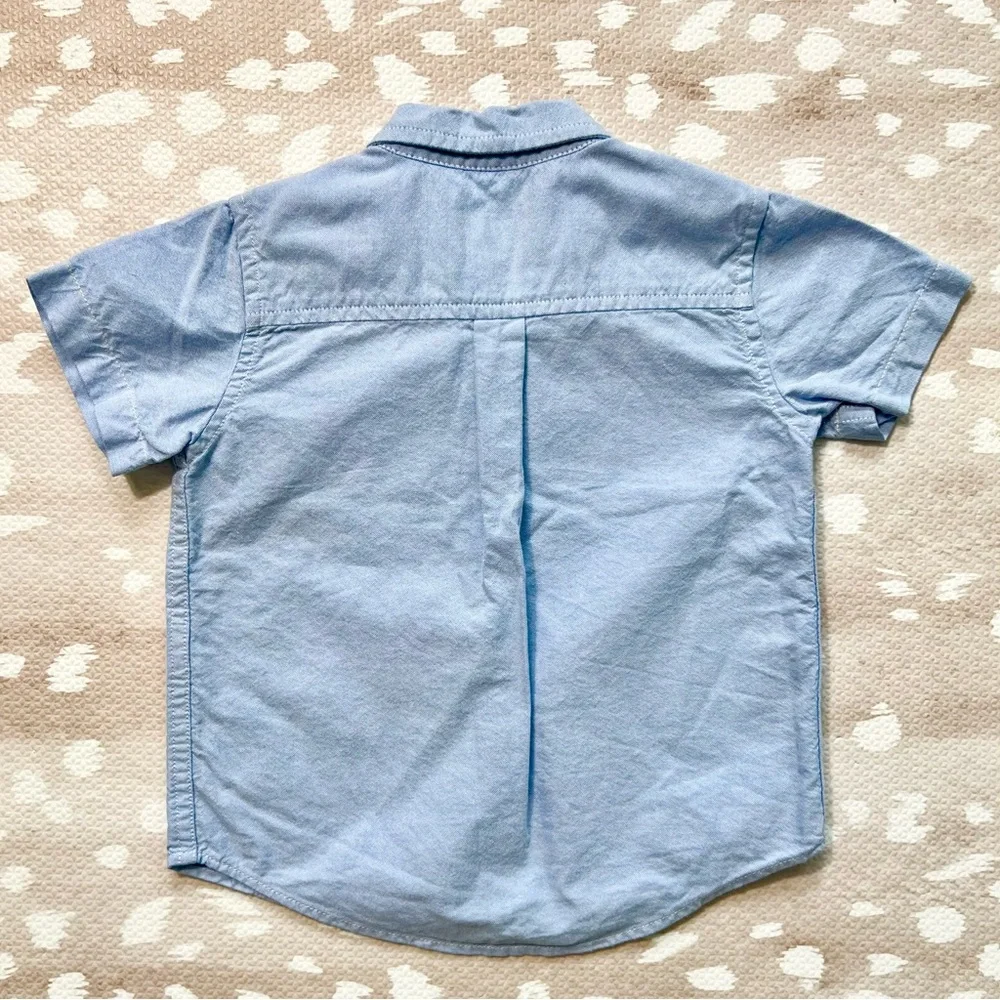The Children’s Place Short Sleeve Button Down Oxford Shirt for Toddler Boy - Picture 2 of 7